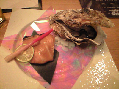 牡蠣と魚