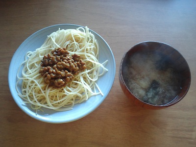 カレー納豆スパゲティー1