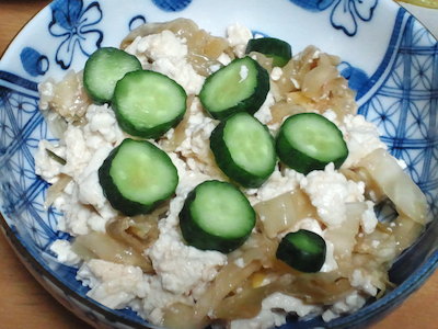 白菜キムチ混ぜ豆腐