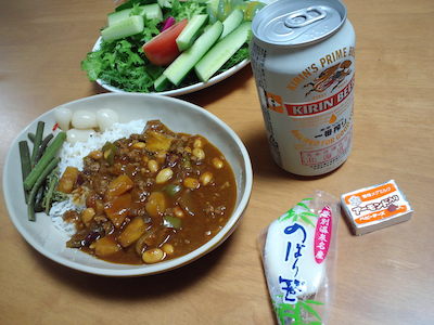 キーマ豆野菜カレー1
