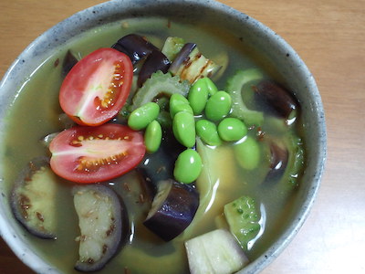 餃子夏野菜スープカレー3