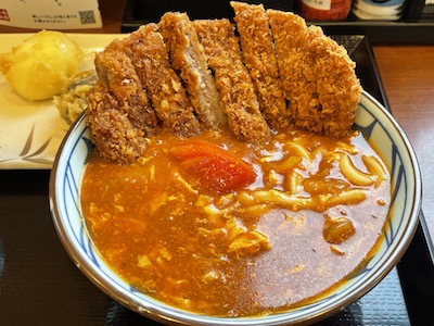 牛カツトマたまカレーうどん2