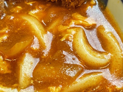 牛カツトマたまカレーうどん7