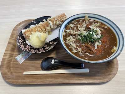 ちく玉天カレーうどん1