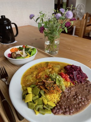 カレーとサラダ1