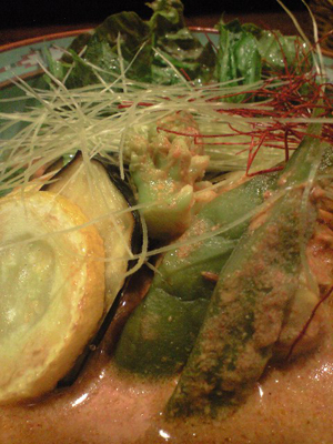 夏野菜と鶏のイエローカリー4