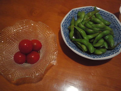 枝豆とミニトマト